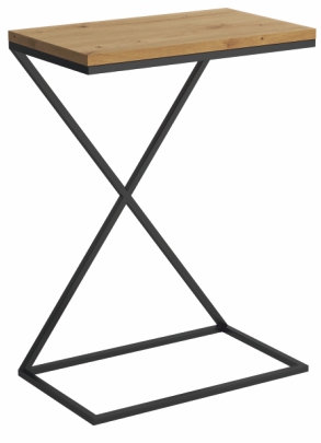 Kasvo LAGO stolek mramor světlý / černá konstrukce