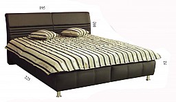 Čalouněná postel HABANA 180x200 cm Ekokůže bílá
