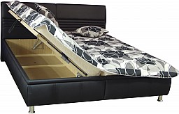 Čalouněná postel HABANA 180x200 cm černá imitace kůže K605