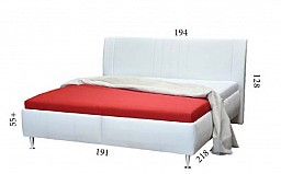 Čalouněná postel TABITA 2 180 cm vč. roštu a ÚP + dřevěné nožky 