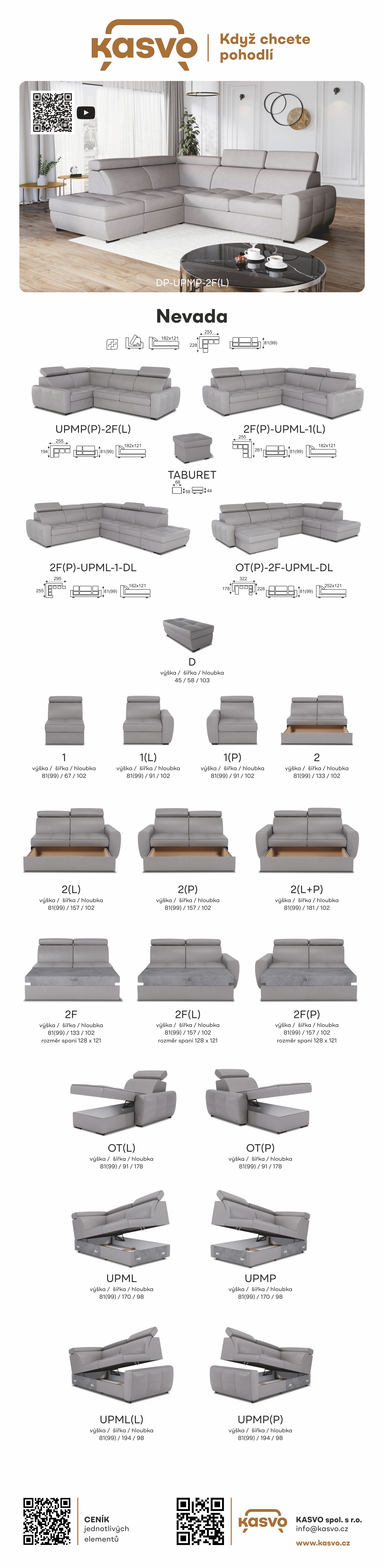 Plánovací sedací souprava Nevada