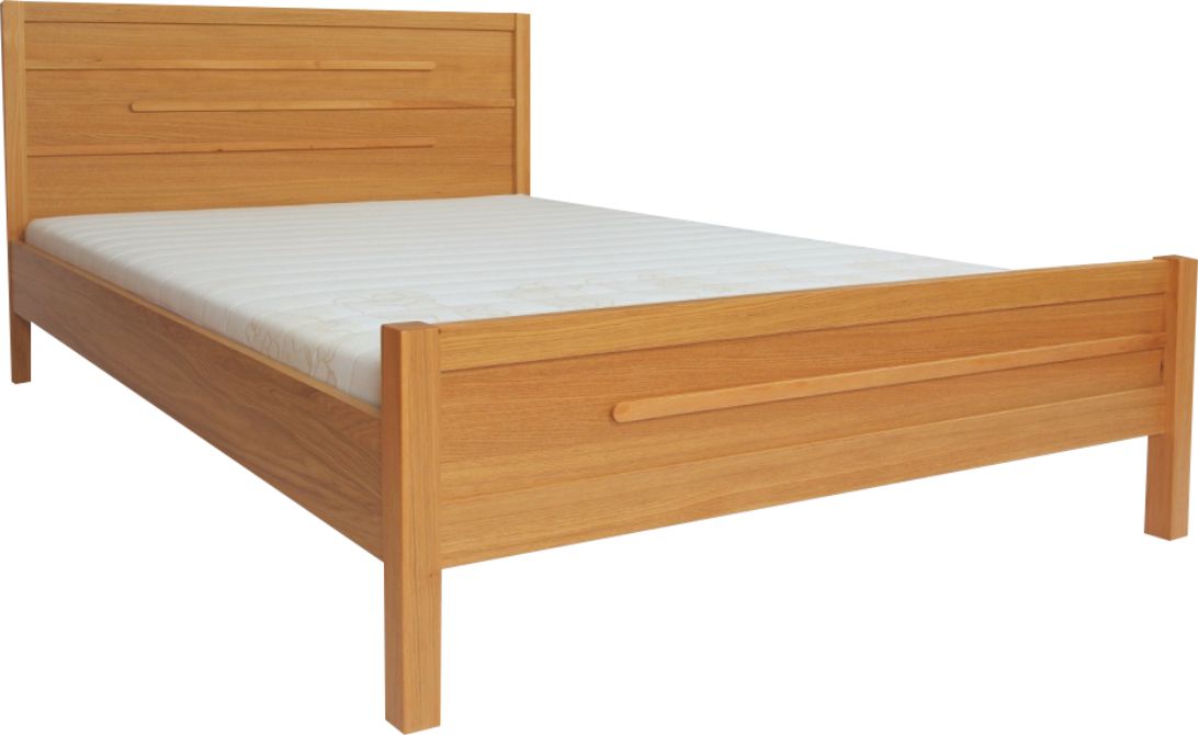 Kasvo Dýhovaná postel BRANDON DOUBLE 135x192 cm vč. roštu DUB
