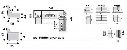 SAMANTA LUX DU-3SRHM-VROH-2UB+3x záhlavník