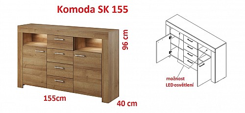 Komoda SKY SK155
