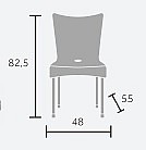 Zahradní plastová židle VITA AL/PP