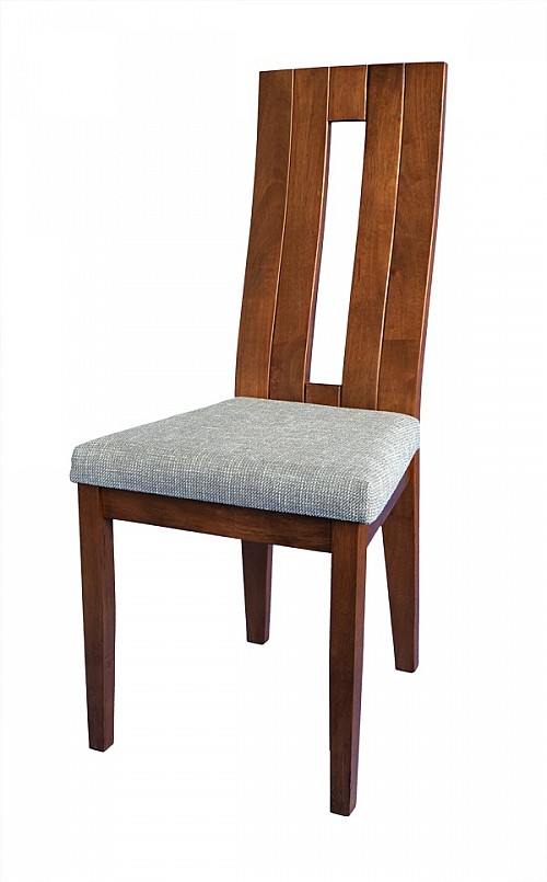 Jídelní židle NELA s čalouněným sedákem ořech / látka SH19