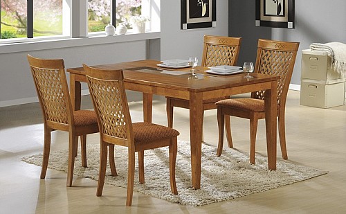 Jídelní stůl LENA+ 4 Jídelní židle KINGSTON   <span class="discount"><span style="color: red;"> SLEVA 50%</span></span>