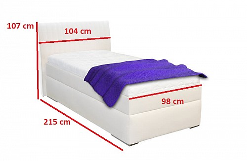 Jednolůžková postel s úložným prostorem LIANA 90 x 200 cm vč. roštu