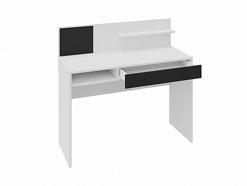 Stůl MAGNET PC bílá / černý šuplík