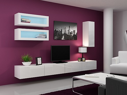 Nadčasová obývací stěna  VIGO 11 - lesk  <span class="discount"><span style="color: red;"> SLEVA 50%</span></span>