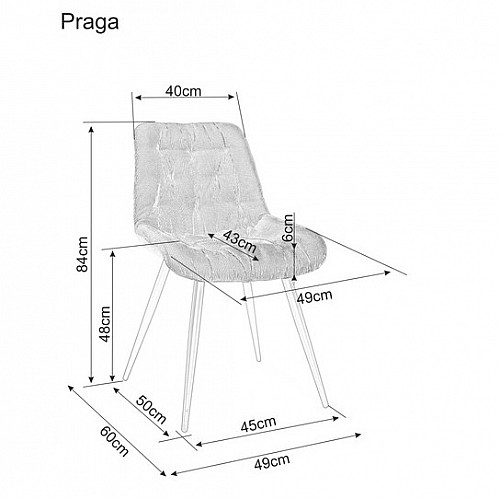 PREGO (PRAGA) STRUKS židle jídelní