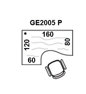 H-CE 2005 P ERGO stůl 80/60P
