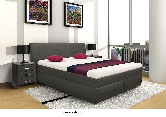 Postel SABA 2 180cm, s roštem a s úložným prostorem 