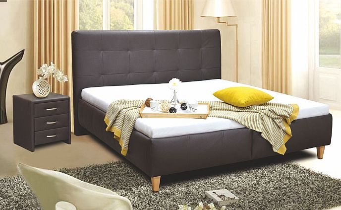 Postel NAUSIKA 2 180cm, s roštem a s úložným prostorem