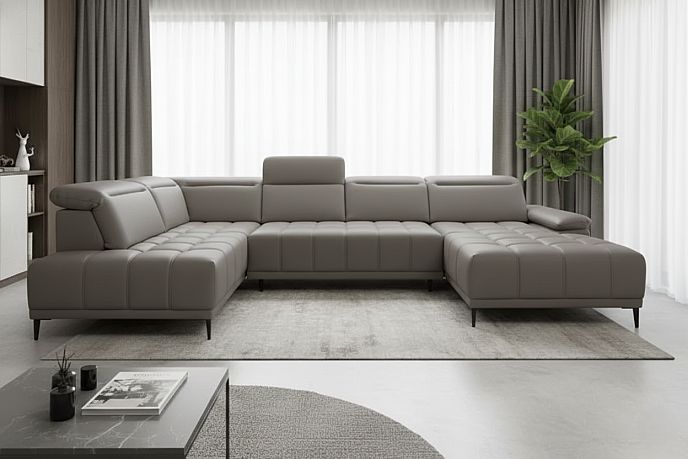 Sedací souprava FOX LUX XL - KŮŽE - elektrický výsuv
