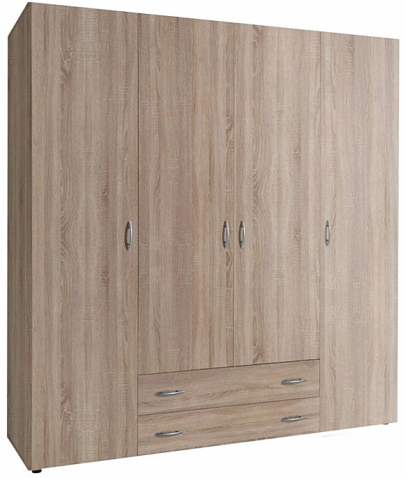 Skříň BASE 4D2Z šatní, 160cm 
