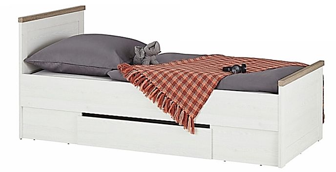 Postel LUCA 90cm, s matrací, s roštem a s úložným prostorem