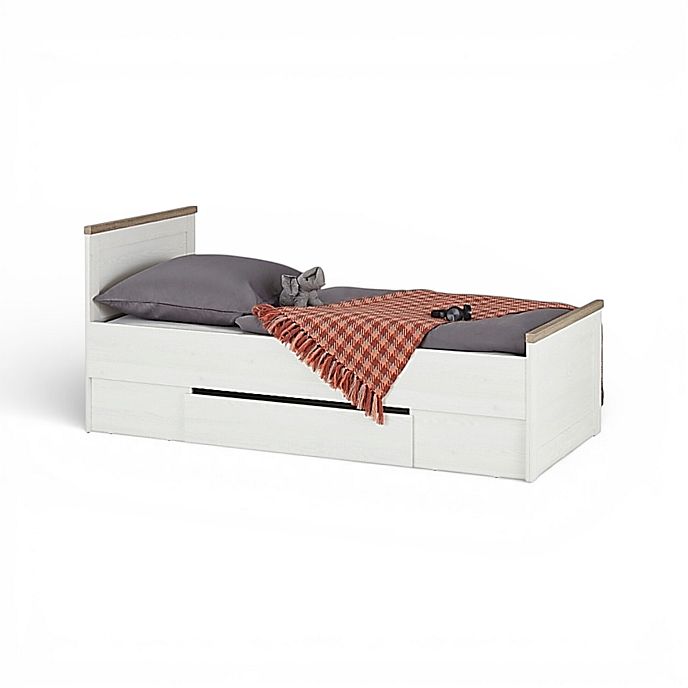 Postel LUCA 90cm, s matrací, s roštem a s úložným prostorem