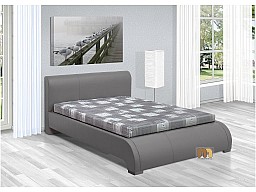 Manželská postel DUNAJ 200x180 cm vč. roštu, matrace  eco šedá/vzor