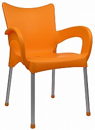 Moderní funkční plastová židle DOLCE AL/PP Oranžová