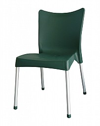 Zahradní plastová židle VITA AL/PP Tmavě zelená