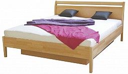Masivní manželská postel BENITA 180x200 cm bez ÚP a roštu buk