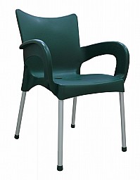 Moderní funkční plastová židle DOLCE AL/PP Tmavě zelená