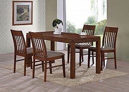 Jídelní stůl LEOŠ + židle VIOLA 1+4 Ořech