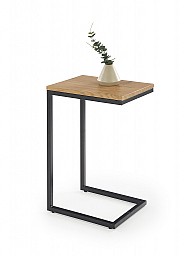 Konferenční stolek NISA kov černý/ deska dub zlatý