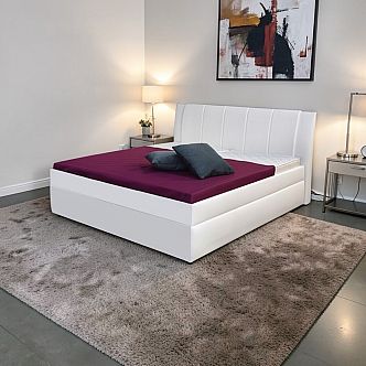 Postel BIBIANA 140cm, s roštem a s úložným prostorem, boční výklop