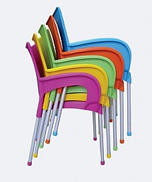 Moderní funkční plastová židle DOLCE AL/PP Růžová