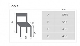Jídelní set MORIS stůl + LAURA židle 4ks 