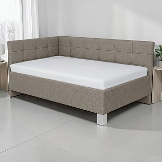Válenda MARY 140 cm s roštem, matrací a úložným prostorem