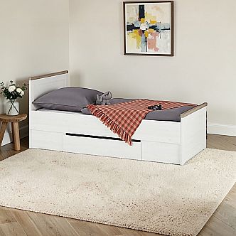 Postel LUCA 90cm, s matrací, s roštem a s úložným prostorem
