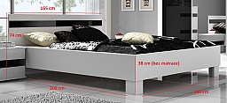 Moderní manželská postel LUCCA 160x200 cm bez roštu a matrace 