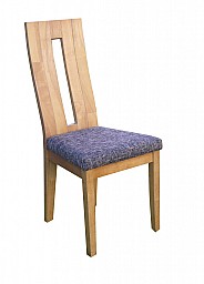 Masivní elegantní jídelní židle NELA s čalouněným sedákem 
