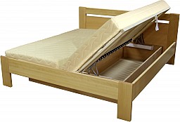 Masivní manželská postel TIBOR 1 160x200 cm bez roštu a ÚP 