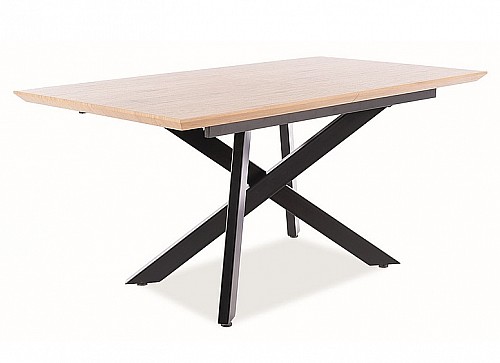 Jídelní stůl CAPI - rozkládací Deska dubová / nohy černé