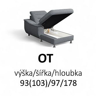 Sedací souprava BALBOA OT-2F ve tvaru 