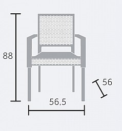 Luxusní židle v imitaci ratanu RATAN LUX  bílá