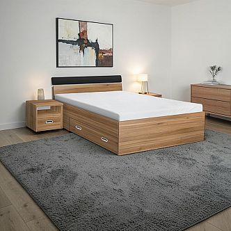 Postel MARI 140cm, s roštem a s úložným prostorem