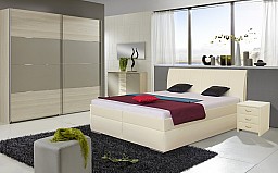Prostorná čalouněná postel LIANA 2 180x200 cm Ekokůže bílá