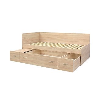 Postel RANGO (R) 90cm, s matrací, s roštem a s úložným prostorem - lamino 16 mm