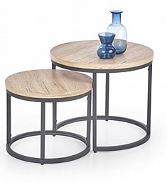 Konferenční stolek OREO sestava stolků san remo/ kov černý