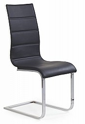 Jídelní židle K104 Ekokůže černá / chrom