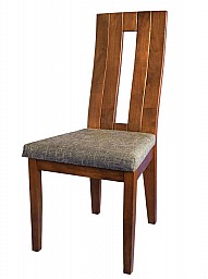Jídelní židle NELA s čalouněným sedákem ořech / látka SH 21