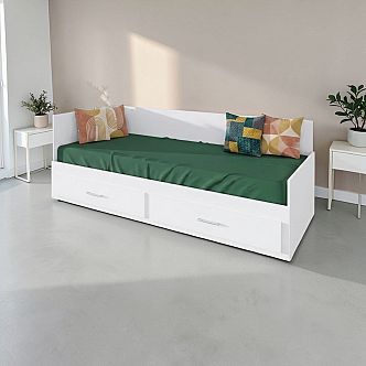 Postel MARKO (R) 90cm, s matracemi, s roštem a s úložným prostorem - lamino 16 mm