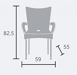 Moderní funkční plastová židle DOLCE AL/PP Bílá