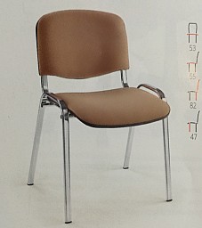 Kancelářská židle ISO C (H) jednací, chromová 