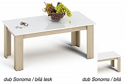 Konferenční stůl KANO  dub sonoma/bílá lesk